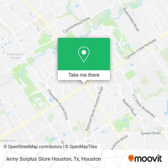 Army Surplus Store Houston, Tx map