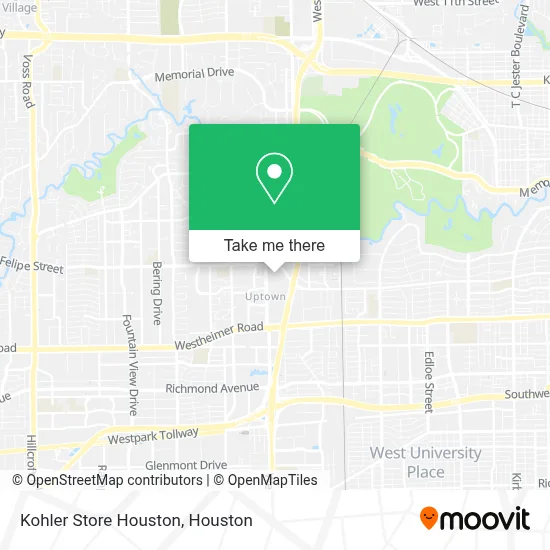 Kohler Store Houston map