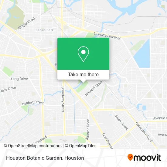 Houston Botanic Garden map