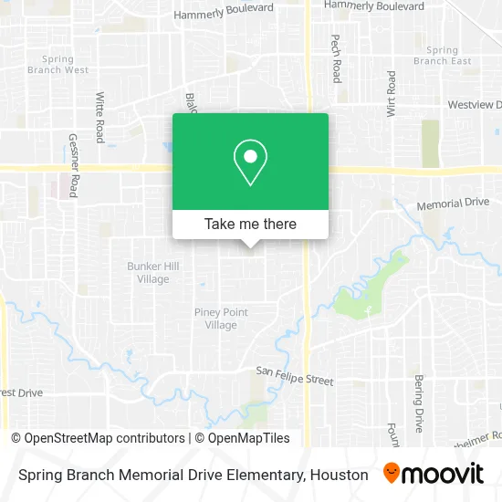 Spring Branch Memorial Drive Elementary map