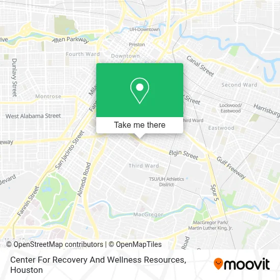 Center For Recovery And Wellness Resources map