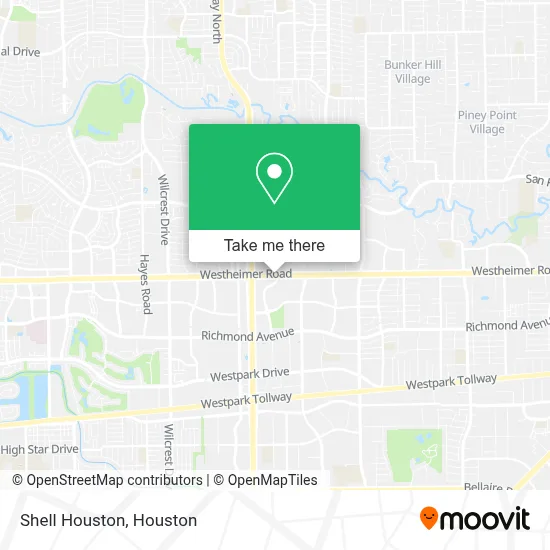 Shell Houston map