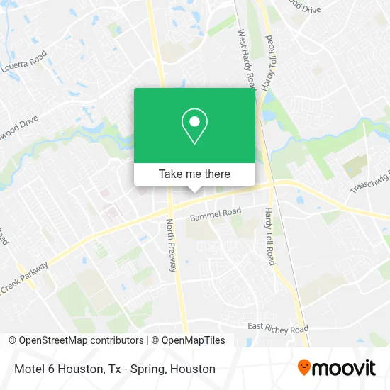 Motel 6 Houston, Tx - Spring map