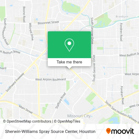 Sherwin-Williams Spray Source Center map