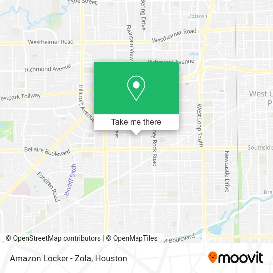 Amazon Locker - Zola map