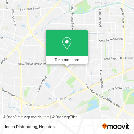 Insco Distributing map