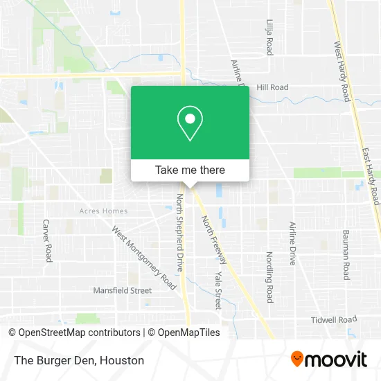 The Burger Den map