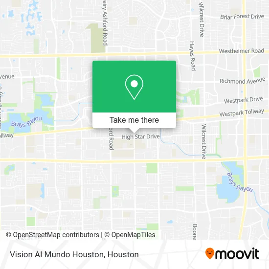 Vision Al Mundo Houston map