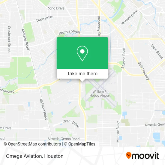 Omega Aviation map