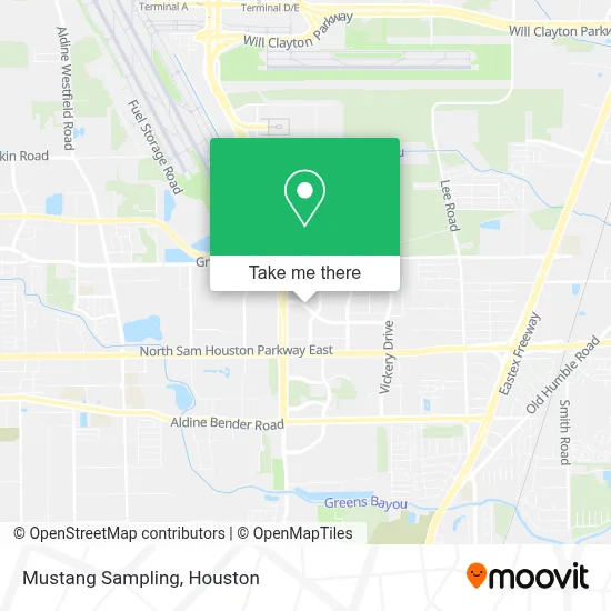Mustang Sampling map