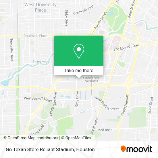 Go Texan Store Reliant Stadium map