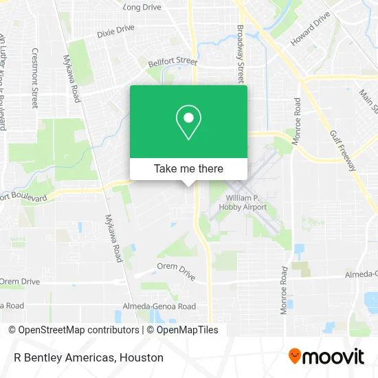 R Bentley Americas map