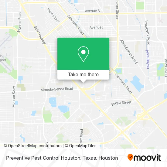 Preventive Pest Control Houston, Texas map