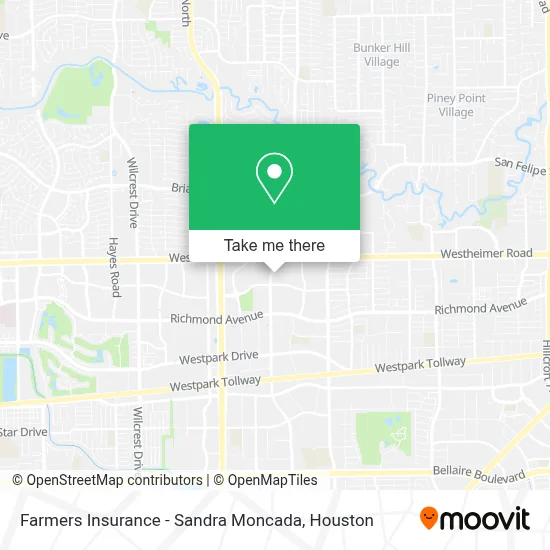 Farmers Insurance - Sandra Moncada map