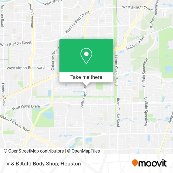 V & B Auto Body Shop map