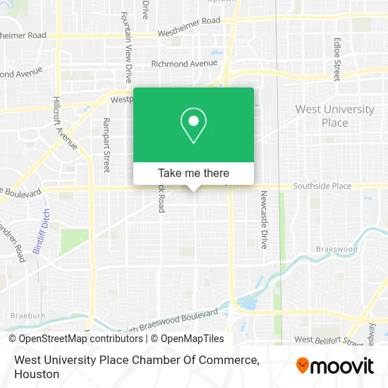 West University Place Chamber Of Commerce map