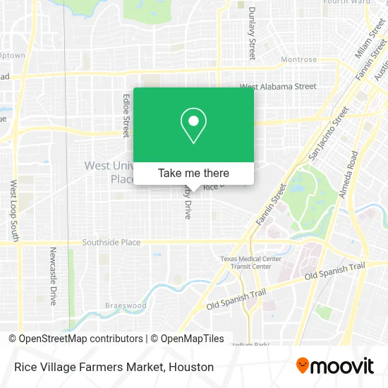 Rice Village Farmers Market map
