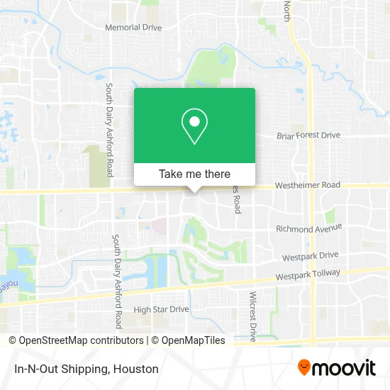 In-N-Out Shipping map