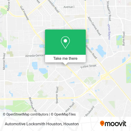 Automotive Locksmith Houston map