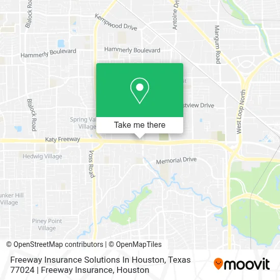 Freeway Insurance Solutions In Houston, Texas 77024 | Freeway Insurance map