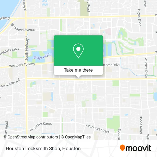 Houston Locksmith Shop map