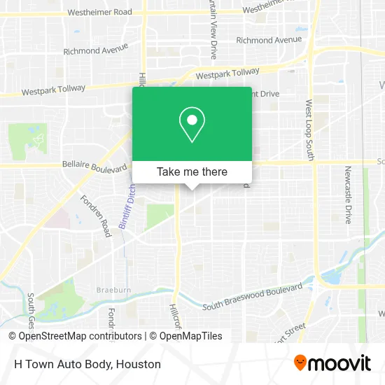 H Town Auto Body map