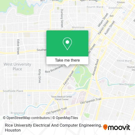 Mapa de Rice University Electrical And Computer Engineering