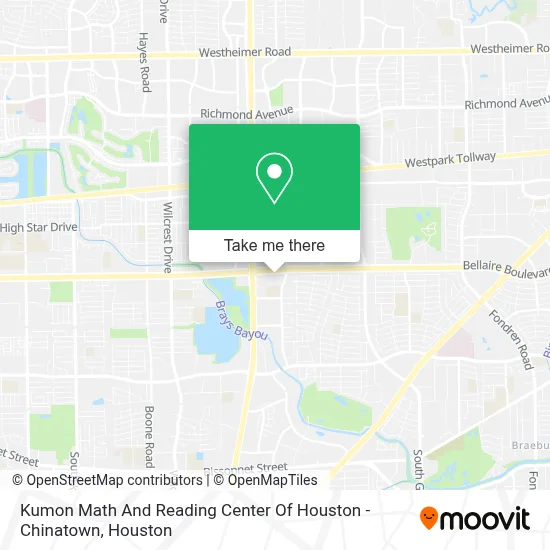 Kumon Math And Reading Center Of Houston - Chinatown map