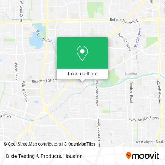 Dixie Testing & Products map