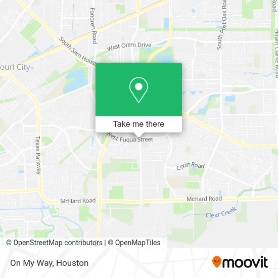 On My Way map
