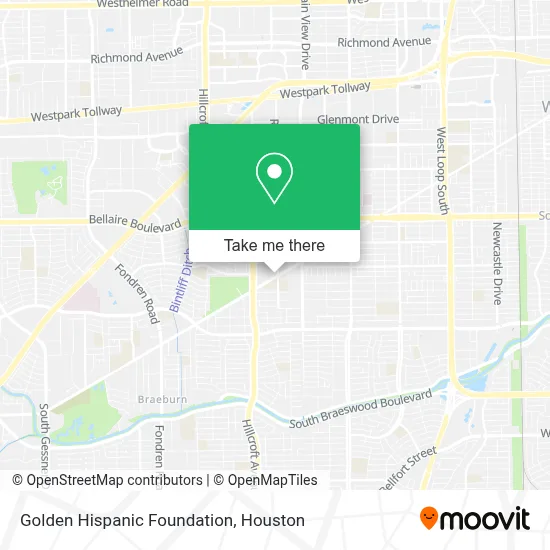 Golden Hispanic Foundation map