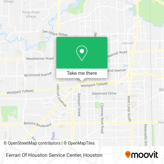 Ferrari Of Houston Service Center map