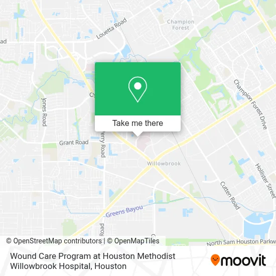 Wound Care Program at Houston Methodist Willowbrook Hospital map