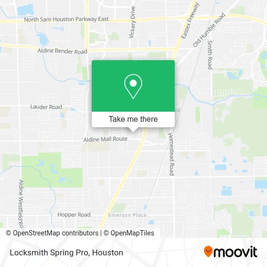 Locksmith Spring Pro map