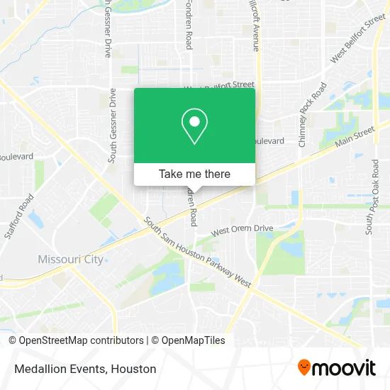 Medallion Events map