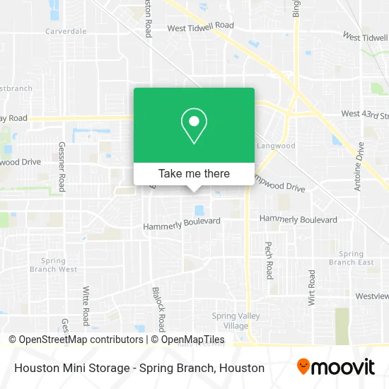 Mapa de Houston Mini Storage - Spring Branch