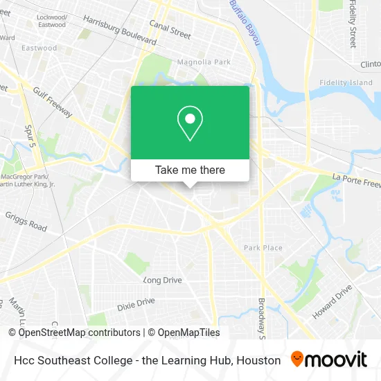 Hcc Southeast College - the Learning Hub map