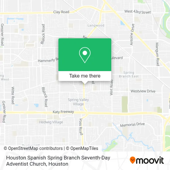 Houston Spanish Spring Branch Seventh-Day Adventist Church map