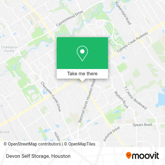 Devon Self Storage map