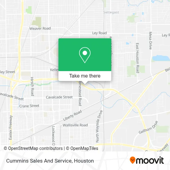 Cummins Sales And Service map