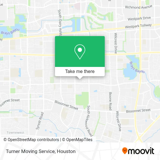 Turner Moving Service map