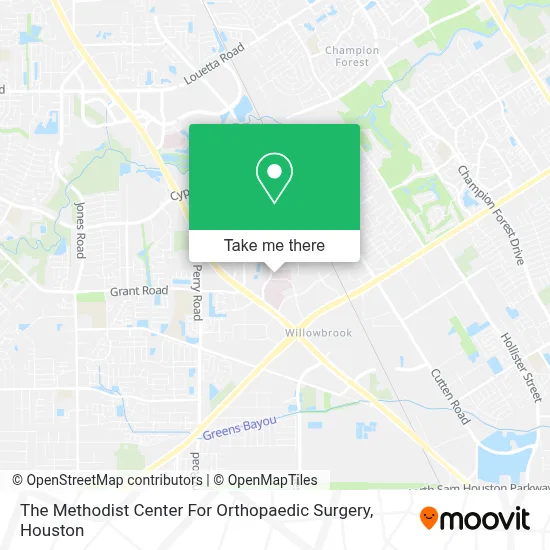 The Methodist Center For Orthopaedic Surgery map