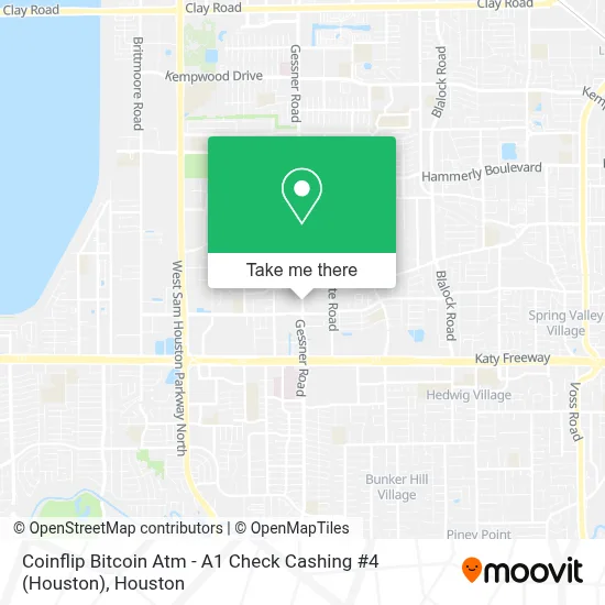 Coinflip Bitcoin Atm - A1 Check Cashing #4 (Houston) map