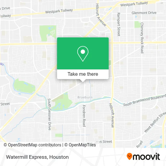 Watermill Express map