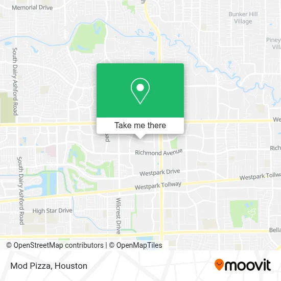 Mod Pizza map