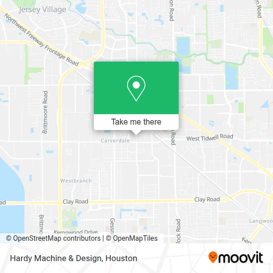 Hardy Machine & Design map