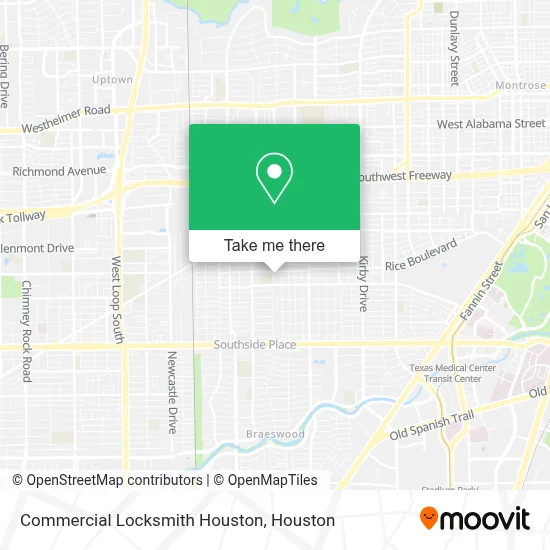 Commercial Locksmith Houston map
