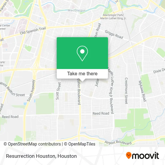 Resurrection Houston map