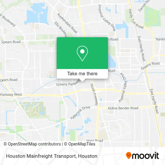 Houston Mainfreight Transport map