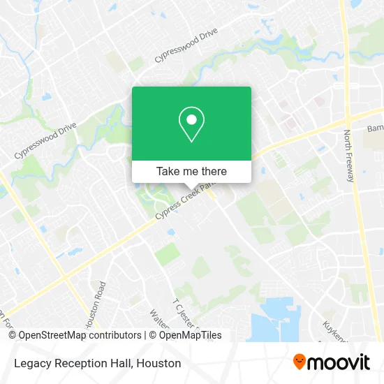 Legacy Reception Hall map